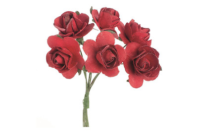 Image of Röschen 6 Blüten rot bei JUMBO