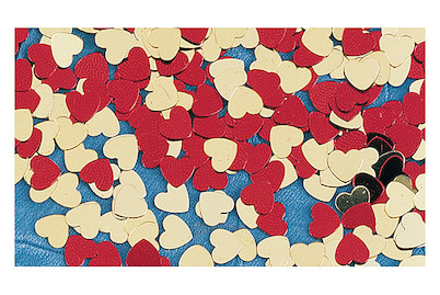 Image of Herz-Pailletten rot + gold 20 g bei JUMBO