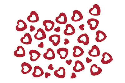 Image of Pailletten Herz , 6 mm+13 mm, 2 Sorten, SB-Btl. 10 g bei JUMBO