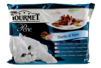 Image of Gourmet Perle Katzenfutter in Sauce Duette Fisch assortiert 4x85g bei JUMBO
