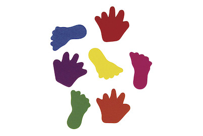 Image of Moosgummi Hände&Füsse, 2 Sorten, 3-3,5cm, SB-Btl 130Stück bei JUMBO