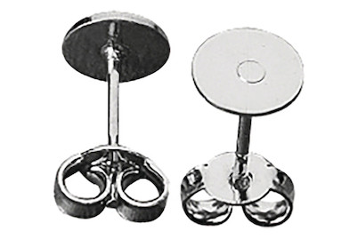 Image of Ohrstecker m. Platine, 6mm ø, SB-Btl 4Stück bei JUMBO