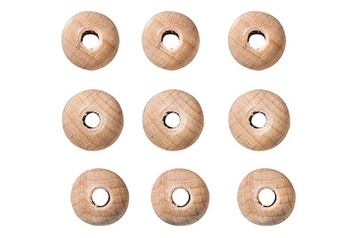 Image of Rohholzkugeln FSC 100%, 10mm ø, Bohrung 3mm, SB-Btl 35Stück bei JUMBO