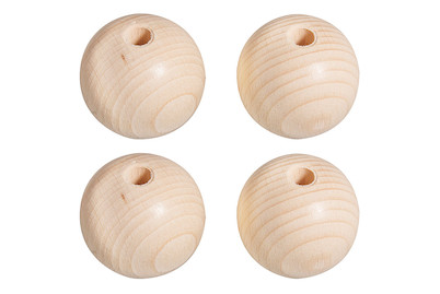 Image of Rohholzkugeln FSC 100%, 30mm ø, Bohrung 6mm, SB-Btl 4Stück bei JUMBO