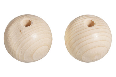 Image of Rohholzkugeln FSC 100%, 40mm ø, Bohrung 8mm, SB-Btl 2Stück bei JUMBO