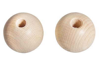 Image of Rohholzkugeln FSC 100%, 45mm ø, Bohrung 8mm, SB-Btl 2Stück bei JUMBO