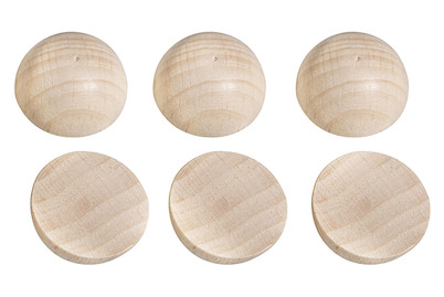 Image of Rohholzhalbkugeln FSC 100%, 20mm ø, SB-Btl 10Stück bei JUMBO