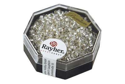 Image of Delica-Rocailles, 2,2mm ø, mit Silbereinzug, Dose bei JUMBO