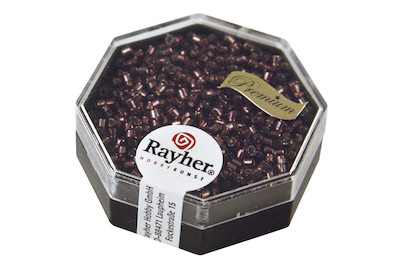 Image of Delica-Rocailles, 2,2mm ø, transparent Rainbow, Dose bei JUMBO