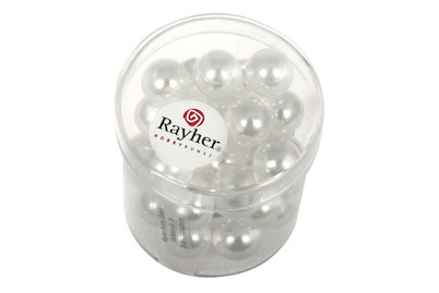 Image of Renaissance Glaswachsperlen, 10 mm, Dose 35 Stück, halbtransparent bei JUMBO