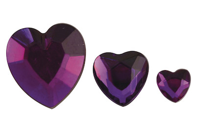 Image of Acryl-Strassherzen lila bei JUMBO