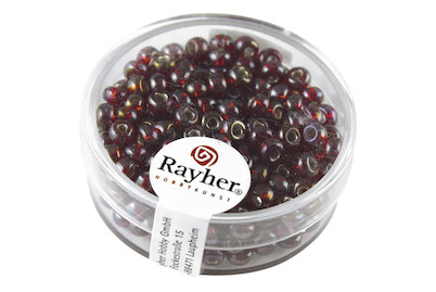 Image of Rocailles m.Silbereinzug+Rainbow, ø 4 mm, Dose 17g bei JUMBO