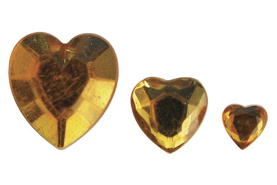 Image of Acryl-Strassherzen orange bei JUMBO