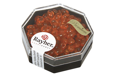 Image of Magatama Perlen, länglich, 4x7mm, transparent, Dose 12g bei JUMBO