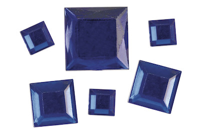 Image of Acryl-Strassquadrate dunkelblau
