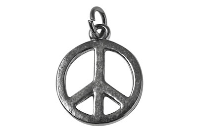Image of Metall- Anhänger Peace , 16mm ø, Öse 2,5mm ø, SB-Btl 2Stück bei JUMBO