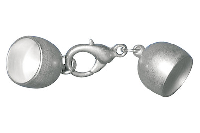 Image of Schmuckverschluss, matt, silber, 10mm bei JUMBO