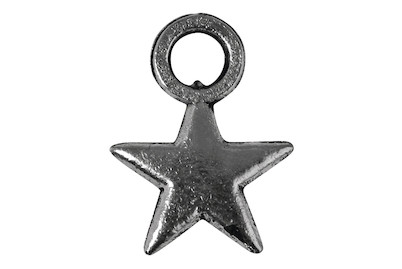 Image of Metall- Anhänger: Stern, 11mm ø, Öse 1,5mm ø, SB-Btl 6Stück bei JUMBO