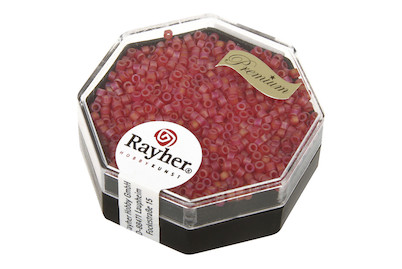 Image of Delica-Rocailles, 1,6mm ø, transp.,matt,Rainbow, Dose bei JUMBO