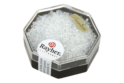 Image of Delica-Rocailles, 1,6mm ø, transparent Rainbow, Dose bei JUMBO