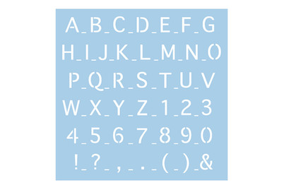 Image of Schablone Schrift 2 30x30 cm bei JUMBO