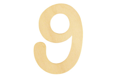 Image of Holz- Zahl FSC Mix Credit, 6cm ø, 9 bei JUMBO