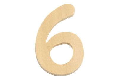 Image of Holz- Zahl FSC Mix Credit, 6cm ø, 6 bei JUMBO