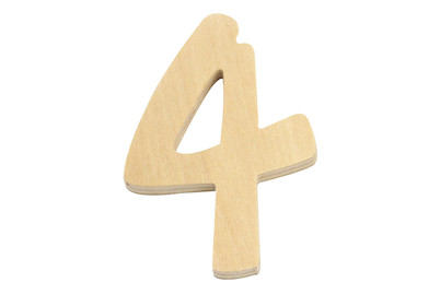 Image of Holz- Zahl FSC Mix Credit, 6cm ø, 4 bei JUMBO