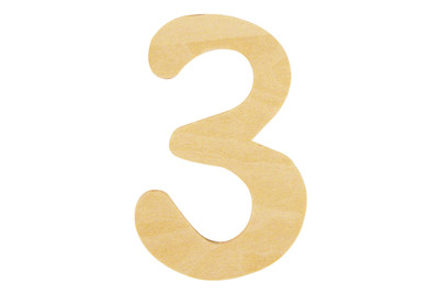 Image of Holz- Zahl FSC Mix Credit, 6cm ø, 3 bei JUMBO