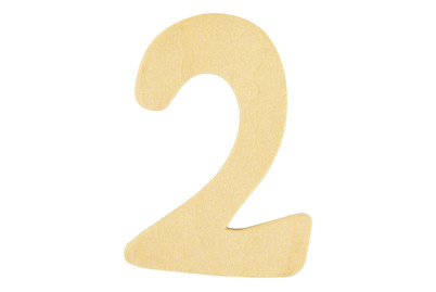 Image of Holz- Zahl FSC Mix Credit, 6cm ø, 2 bei JUMBO