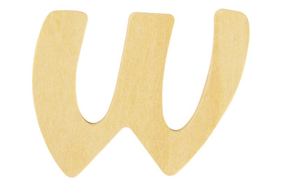 Image of Holz- Buchstabe W,Fsc Mix Credit, 6cm ø bei JUMBO
