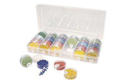 Image of Aufbewahrungsbox f. Rocaillesdöschen, 26,7x12,2x4,7cm, f. ca. 36 Döschen bei JUMBO