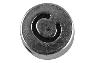 Image of Metall-Perle C , 7mm ø, Loch 2mm ø, lose bei JUMBO