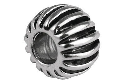 Image of Metall-Perle, 10mm ø, Grossloch 4mm ø, lose bei JUMBO