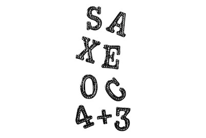 Image of Klebemotiv Zahlen + Buchstaben , Bogen 10x24,5 cm bei JUMBO