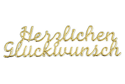 Image of Klebeschrift: Herzlichen Glückwunsch, Bogen 10x24,5 cm bei JUMBO