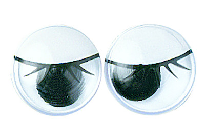 Image of Plastik-Wackelaugen mit Wimpern, 12mm ø, zum Kleben, SB-Btl 10Stück bei JUMBO