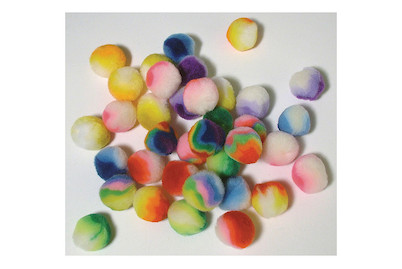 Image of Pompons Regenbogen , 25 mm, SB-Btl. 35 Stück bei JUMBO