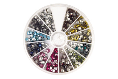 Image of Hotfix-Nieten in 12 Farben, 4mm ø, je 50 St., sortiert, Box 600Stück bei JUMBO