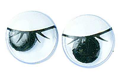Image of Plastik-Wackelaugen mit Wimpern, 10mm ø, zum Kleben, SB-Btl 10Stück bei JUMBO