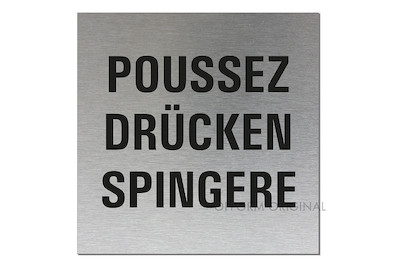 Image of Schild Poussez Drücken Spingere bei JUMBO