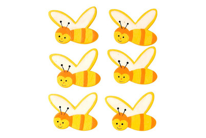 Image of Streuteile Bienen 6St gelb Sperrholz bei JUMBO