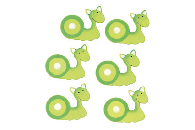 Image of Streuteile Schnecken 6St grün Sperrholz bei JUMBO