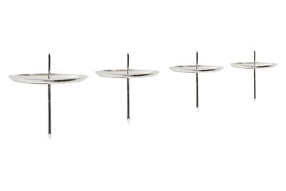 Image of Kerzenhalter 4 St. 6 cm silberfarben bei JUMBO