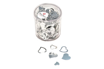 Image of Kunststoff Pailletten, Herz, 7- 12 mm, Dose 10g bei JUMBO