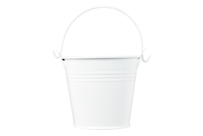 Image of Eimer aus Metall 6 x 6 cm weiss bei JUMBO