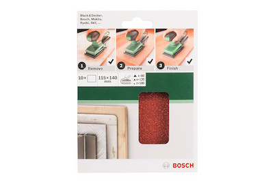 Image of Bosch Schleifblatt 115x140 G Set 256B18