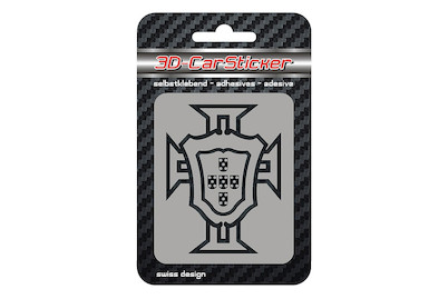Image of 3D-Small Sticker Portugal schwarz