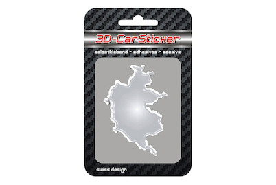 Image of 3D-Small Sticker Schweiz chrom