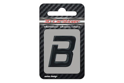 Image of 3D Car Sticker B schwarz bei JUMBO